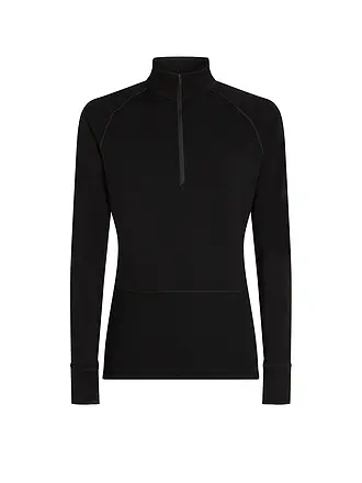 ICEBREAKER | Camiseta interior con cremallera para hombre 200 Merino ZoneKnit | schwarz